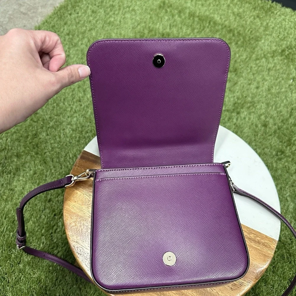 Kate Spade Staci Square Crossbody‎ Plum Pie